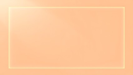 ピーチオレンジに光るシンプルなネオンフレーム