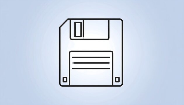Simple line drawing of a 3.5-inch floppy disk (1)