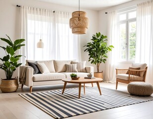 Bright Living Room Interior Design.
