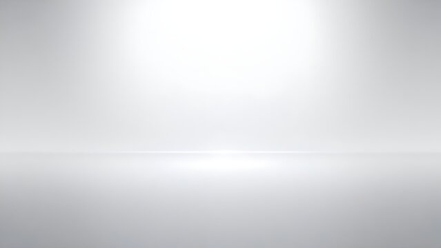 Fototapeta 光る地平線が広がるモダンなグレーステージ背景