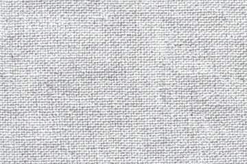 Close-up view of plain white woven fabric texture