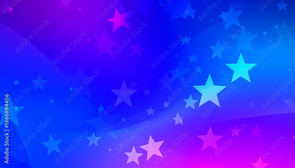 Poster abstract vibrant colorful star field with waves, creating a sense of wonder