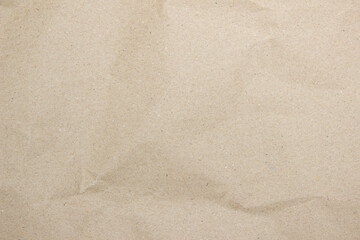 Old paper vintage texture surface for background. Recycle pale brown paper crumpled texture, Cream color recycled kraft paper texture blank with copy space for text.