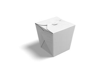 High Angle View of Blank White Food Box, 3d Illustration