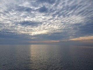 sunset over the sea