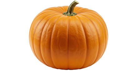 Obraz premium Vibrant orange pumpkin isolated on white background ideal for autumn decoration or cooking
