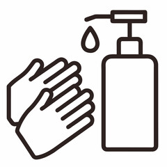 Fototapeta premium Hand sanitizer being applied to clean hands for hygiene and protection purposes