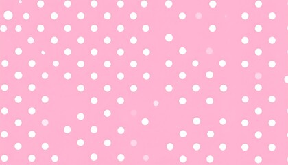 A light pink background with a repeating pattern of evenly spaced white polka dots.