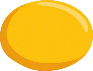 A bright, solid, round, vibrant yellow object