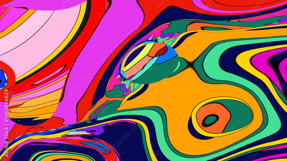 Poster abstract background with colorful lines