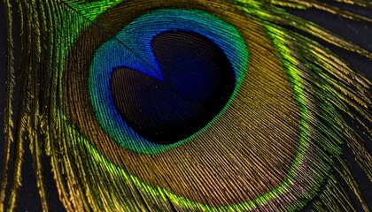 Close-up peacock feather