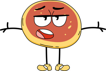 Cute Pancake Character Illustration