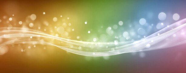 Obraz premium Rainbow bokeh swirls on dark background