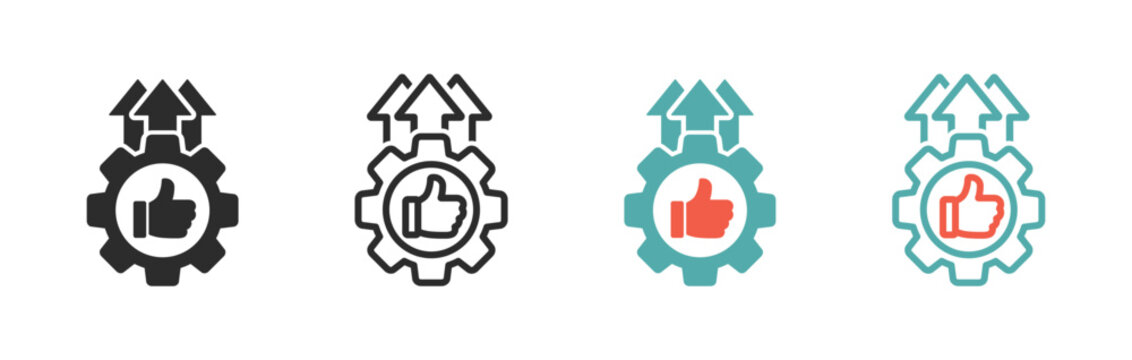 Operational excellence vector icons set. Operational excellence vector icon design