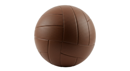 Brown textured ball isolated on white background material design element