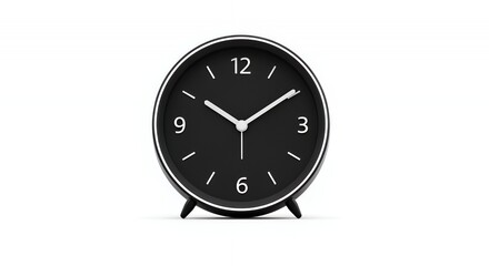 Sleek Black Analog Clock: Minimalist Timepiece Design
