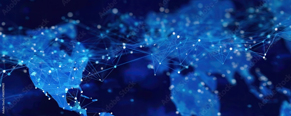 Aufkleber exploring global digital connectivity a high-tech virtual environment perspective