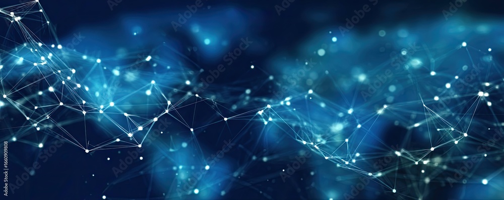Aufkleber exploring digital networks virtual space abstract background technology digital art
