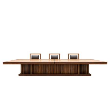 Wooden table with three chairs