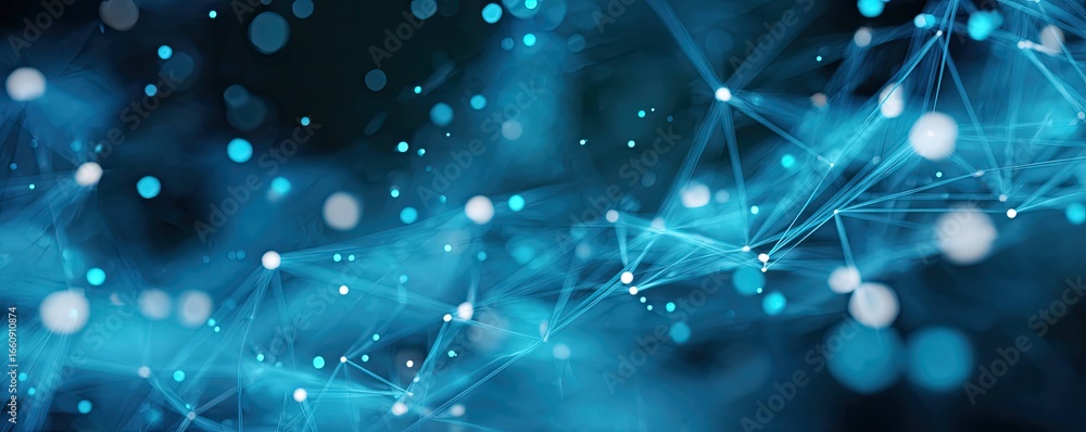 Aufkleber abstract visuals and dynamic connectivity in virtual tech events illuminating digital network spaces