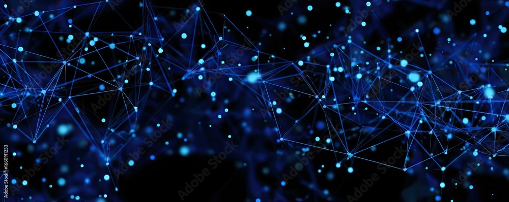Poster abstract art of network connectivity a high-resolution perspective in the digital realm
