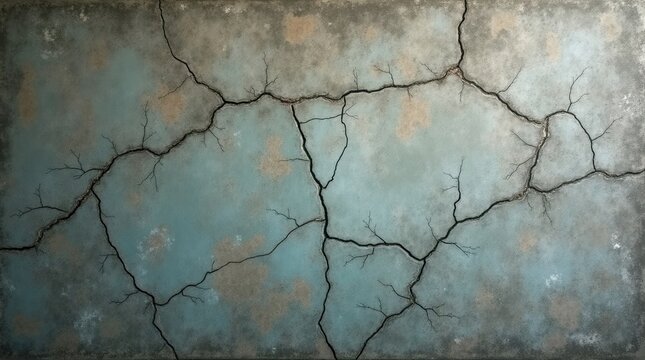 Cracked Teal Blue Concrete Texture Background cracked concrete