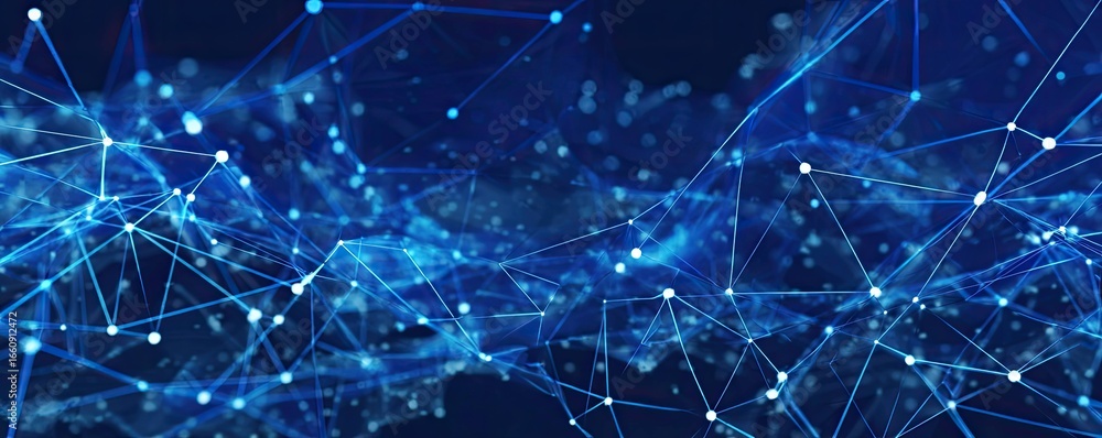 Aufkleber digital network visualization virtual space graphic design abstract environment close-up blue concep