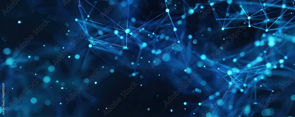 Aufkleber high-tech views exploring abstract blue digital backgrounds and network connections in graphic desig