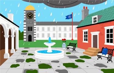 Urban landscape map, vector map