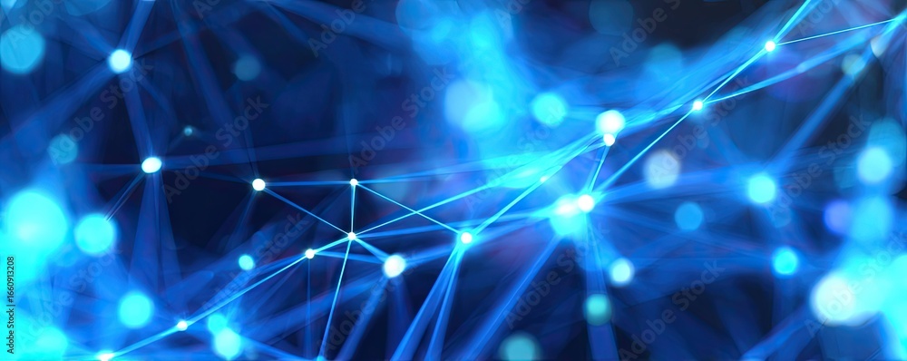 Aufkleber high-tech abstract concepts blue digital networks in graphic design virtual environments