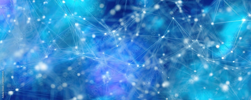 Poster digital network event virtual space abstract art technology environment aesthetic viewpoint glowing 
