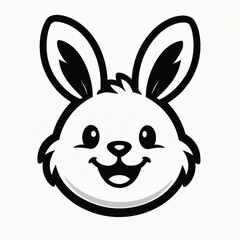 Obraz premium Cute bunny cartoon mascot logo