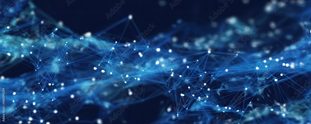 Poster virtual space background design abstract blue art for creating connections in digital networks