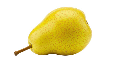 Fresh yellow pear smooth texture vibrant fruit isolated on white background natural healthy
