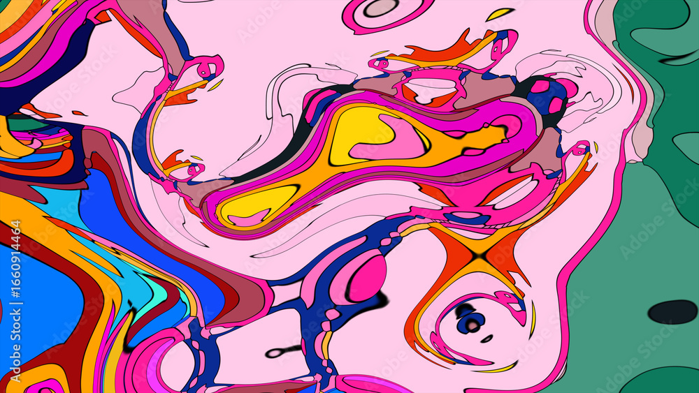 Poster seamless pattern with colorful splashes