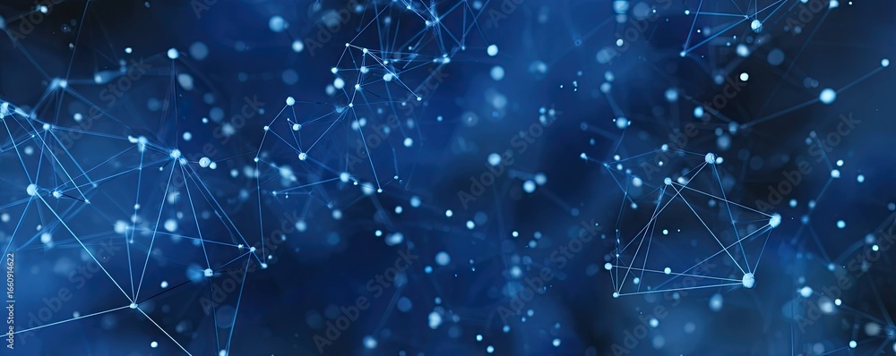 Aufkleber exploring digital viewpoints abstract blue background and network connections in graphic design