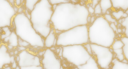 Elegant White Marble Texture with Golden Veins, Luxury Background