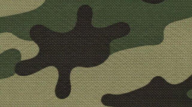 Camouflage fabric texture pattern with green, brown and beige colors