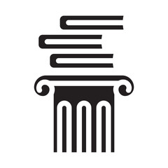 Book Knowledge Pillar Education Glyph Icon