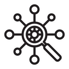 Network Research Education Icon