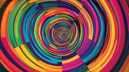 Abstract colorful spiral vortex tunnel background.