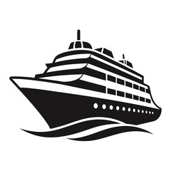 Simple Cruise Liner Black Icon