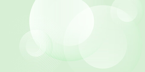 Minimalist soft Abstract Background in Gradient green and white Tones with Circles. Circle effect style geometric, abstract background. eps 10