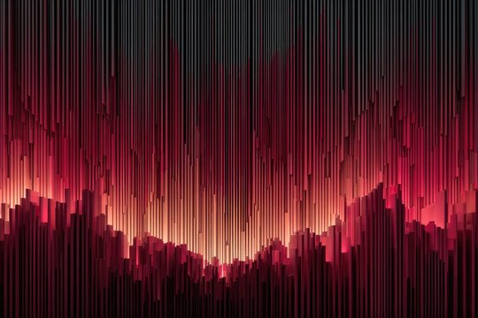 Abstract vertical column design in dark red and maroon