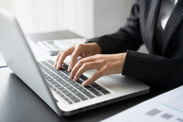 business man Auditor or internal revenue service staff checking annual financial statements company...