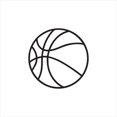 Basketball Icon Vector for Sports Apps and Games