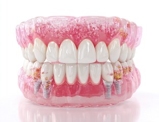 3D dental model, denture with plaque