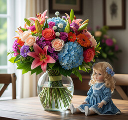 Dolls and Flowers