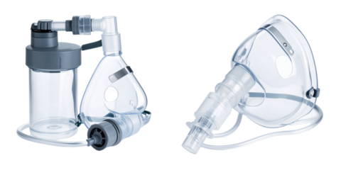 Medical Oxygen Delivery Devices Transparent Background with Respiratory Aid Equipment For Hospital Use