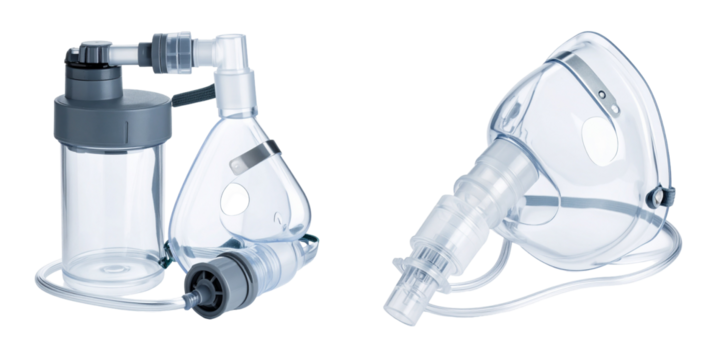 Medical Oxygen Delivery Devices Transparent Background with Respiratory Aid Equipment For Hospital Use